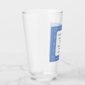 Niedliche Babydusche Bibel Verse Streifen blaues P Glas (Rechts)