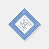 Niedliche Babydusche Bibel Verse Streifen blaues P Serviette (Ecke)
