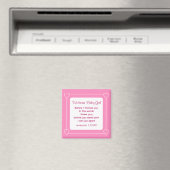 Niedliche Babydusche Bibel Verse Streifen rosa Par Magnet (In Situ (Geschirrspüler))