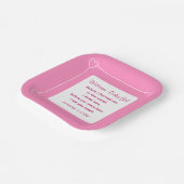 Niedliche Babydusche Bibel Verse Streifen rosa Par Pappteller (Gewinkelt)