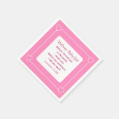 Niedliche Babydusche Bibel Verse Streifen rosa Par Serviette (Ecke)