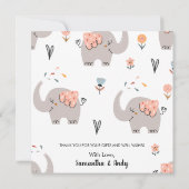 Niedliche Babydusche danke Postkarte (Rückseite)