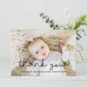 Niedliche Babydusche Dankeschön Karte (Stehend Vorderseite)