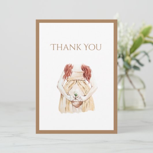 Niedliche Babydusche Dankeskarte (Stehend Vorderseite)