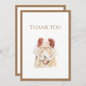 Niedliche Babydusche Dankeskarte (Vorne/Hinten)