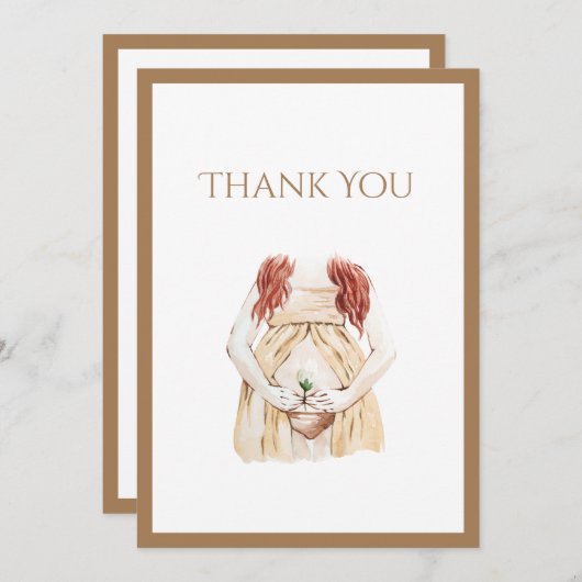 Niedliche Babydusche Dankeskarte (Vorne/Hinten)