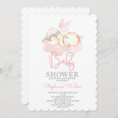 Niedliche Babydusche Einladung (Vorne/Hinten)