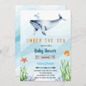 Niedliche Babydusche Einladung (Vorne/Hinten)