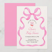 Niedliche Babydusche Einladung (Vorne/Hinten)