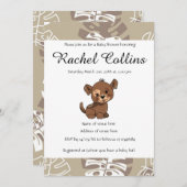 Niedliche Babydusche Einladung (Vorne/Hinten)