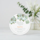 Niedliche Babydusche Einladung (Stehend Vorderseite)