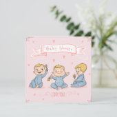 Niedliche Babydusche Einladung (Stehend Vorderseite)