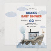 Niedliche Babydusche Einladung (Vorne/Hinten)