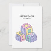 Niedliche Babydusche Einladung (Rückseite)