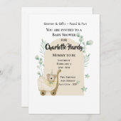 Niedliche Babydusche Einladung (Vorne/Hinten)