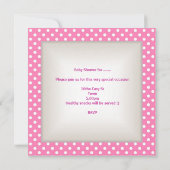 Niedliche Babydusche Einladung Rosa Spot Geschenke (Rückseite)