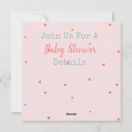 Niedliche Babydusche Feiertagskarte (Rückseite)