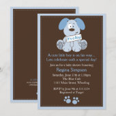 Niedliche Babydusche für Welpen Einladung (Vorne/Hinten)