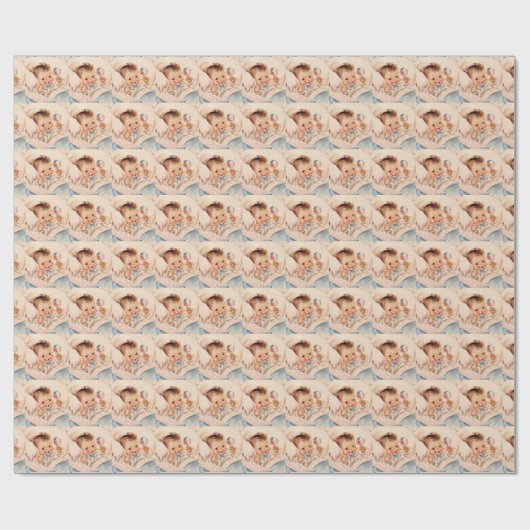 Niedliche Babydusche, Geburtstagspackpapier Geschenkpapier (Flach)