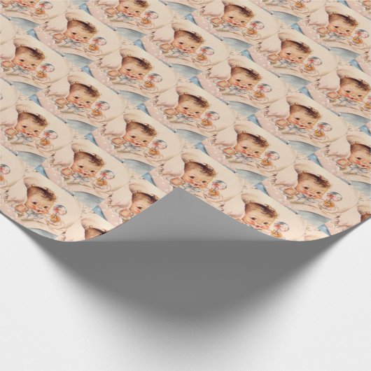 Niedliche Babydusche, Geburtstagspackpapier Geschenkpapier (Ecke)