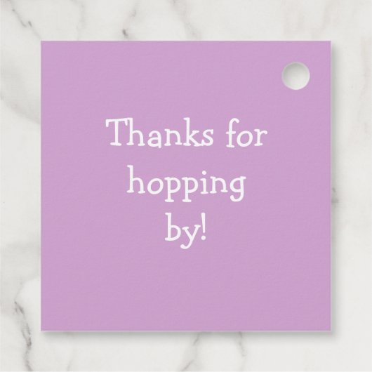 Niedliche Babydusche Geschenkanhänger (Rückseite)