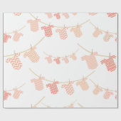 Niedliche Babydusche Geschenkpapier (Flach)