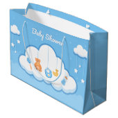 niedliche Babydusche Große Geschenktüte (Rückseite Schrägansicht)