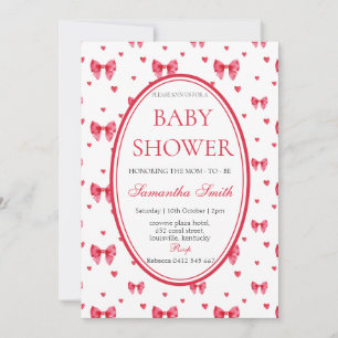Niedliche Babydusche & Herzklopfen Einladung