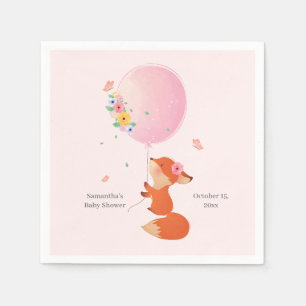 Niedliche Babydusche in Rosa Serviette