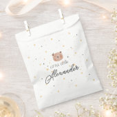 Niedliche Babydusche in Weiß und Braun Geschenktütchen (Ausgeschnitten)