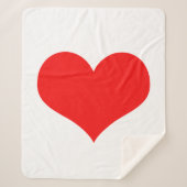 Niedliche Babydusche mit rotem Herzen Geschenke ma Sherpadecke (Vorderseite)