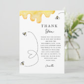 Niedliche Babydusche Mommy-to-Bee Vielen Dank Dankeskarte (Stehend Vorderseite)