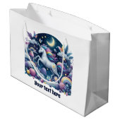 Niedliche Babydusche nach Maß Große Geschenktüte (Rückseite Schrägansicht)