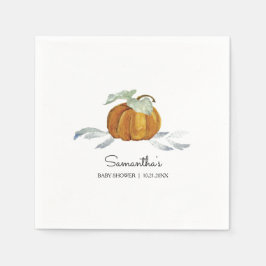 Niedliche Babydusche Napkins Wasserfarbe Pumpkin Serviette