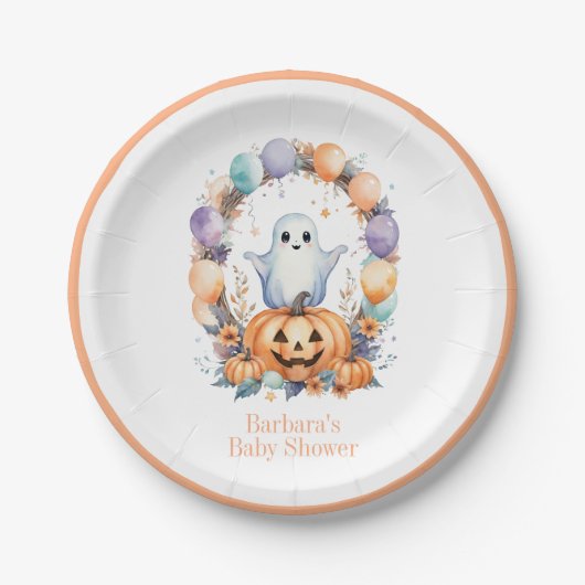 Niedliche Babydusche Pappteller (Vorderseite)