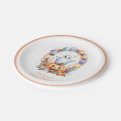 Niedliche Babydusche Pappteller (Schrägansicht)