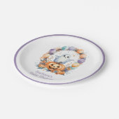 Niedliche Babydusche Pappteller (Schrägansicht)