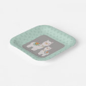 Niedliche Babydusche Pappteller (Gewinkelt)