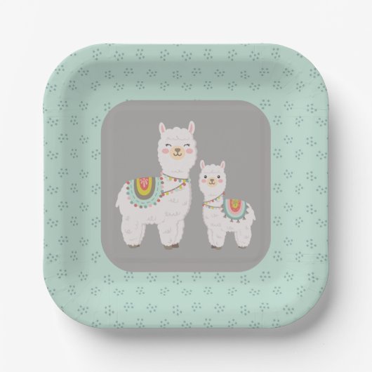 Niedliche Babydusche Pappteller (Vorderseite)