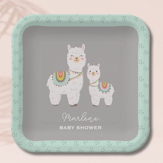 Niedliche Babydusche Pappteller