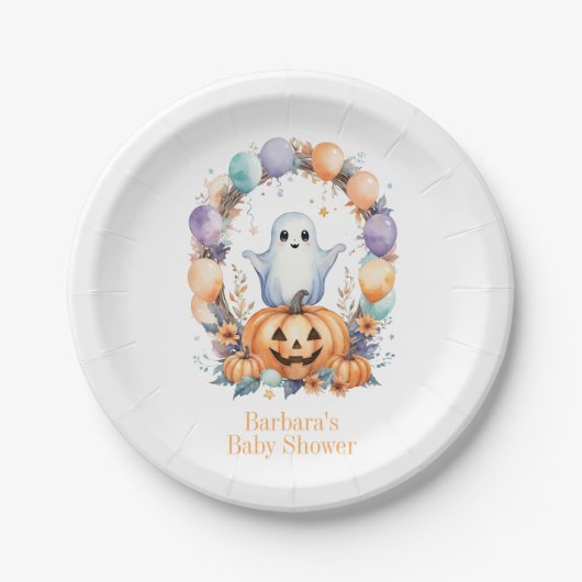 Niedliche Babydusche Pappteller (Vorderseite)