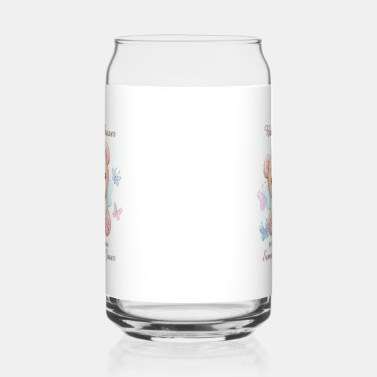 Niedliche Babydusche Personalisiert Dosenglas (Links)