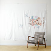 Niedliche Babydusche Personalisiert Wandteppich (Beispiel (Horizontal))