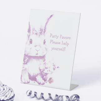 Niedliche Babydusche Sockelschild