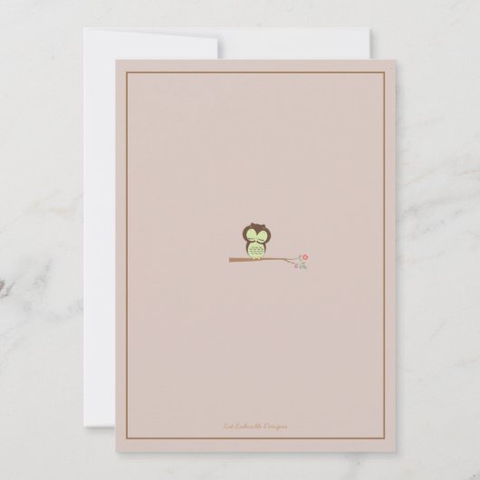 Niedliche Babydusche und Babyschale Einladung (Rückseite)