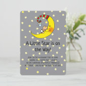 Niedliche Babydusche unter den Sternen laden ein Save The Date (Stehend Vorderseite)