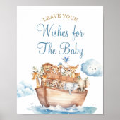 Niedliche Babydusche von Boy Noah sucht nach Baby Poster (Vorne)
