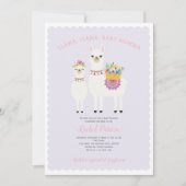 Niedliche Babydusche von Llama Einladung (Vorderseite)