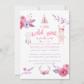 Niedliche Babydusche von Watercolor Boho Einladung (Vorderseite)