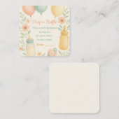 Niedliche Babydusche Windelwaschkarte Begleitkarte (Vorne/Hinten)